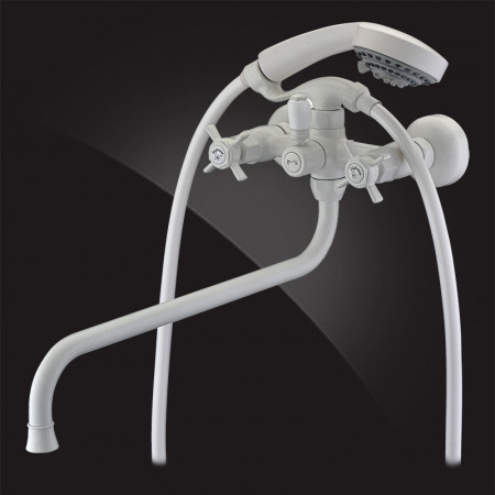 Смеситель для ванны с душем Elghansa Praktik 2702660-Stone White фото