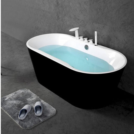 Акриловая ванна BelBagno BB200-1700-800-NERO 169х76 фото