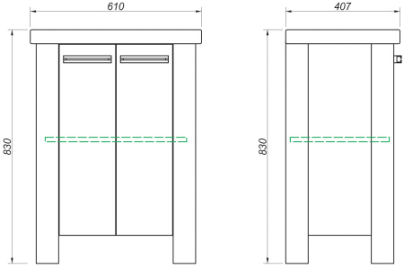 Тумба под раковину Kaksa Лидер 004576 60 см фото