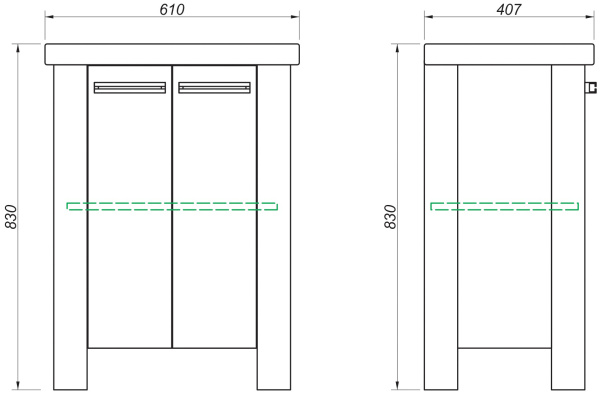 Тумба под раковину Kaksa Лидер 004576 60 см фото