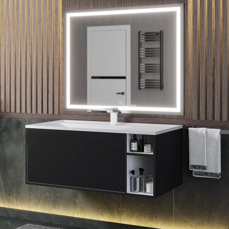 Тумба под раковину Uperwood Lotus 100 39340205464 черная фото