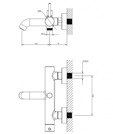 Смеситель для ванны Omnires Y Y1231GLB золото брашированное фото