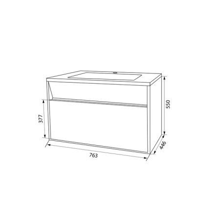 Тумба с раковиной Iddis Esper 80 ESP80W0i95K фото