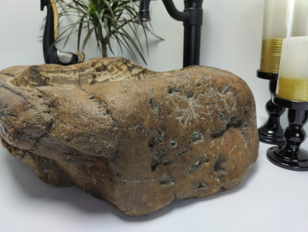 Накладная раковина из окаменелого дерева FS-0407 (54*40*17см) фото