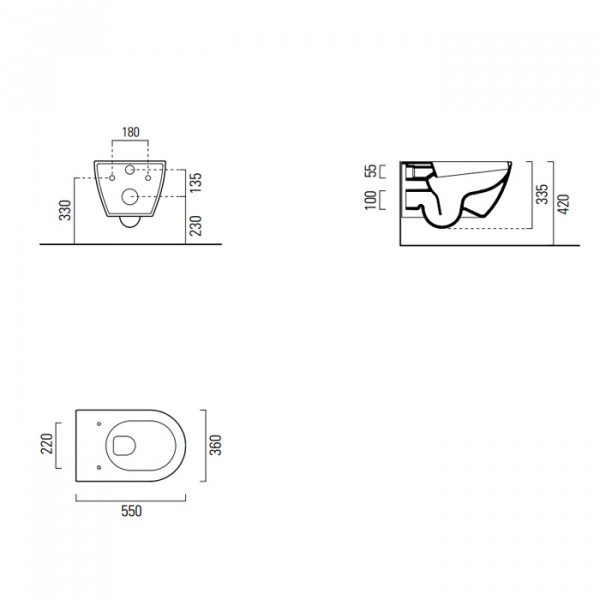 Унитаз подвесной GSI Pura 8815 11 bi безободковый фото