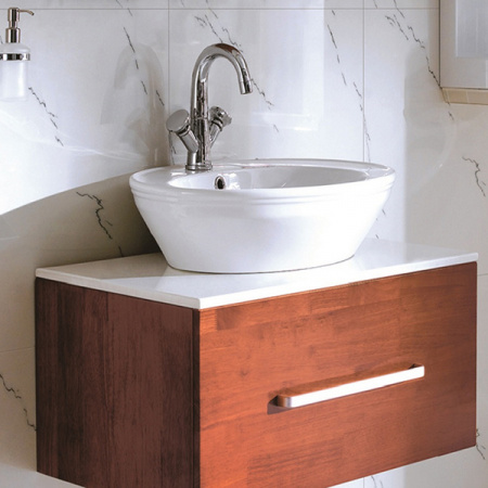 Раковина CeramaLux Lux Classic 3573 серебро фото