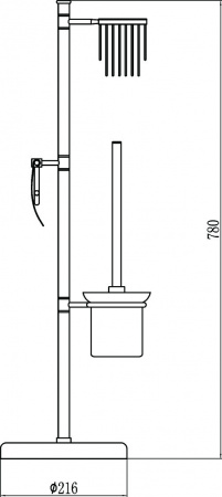 Стойка для туалета напольная Savol S-00Y690 фото