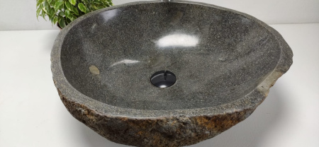 Накладная раковина из речного камня RS0837 (51*46*15) фото