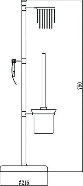 Стойка для туалета напольная Savol S-00Y690 фото