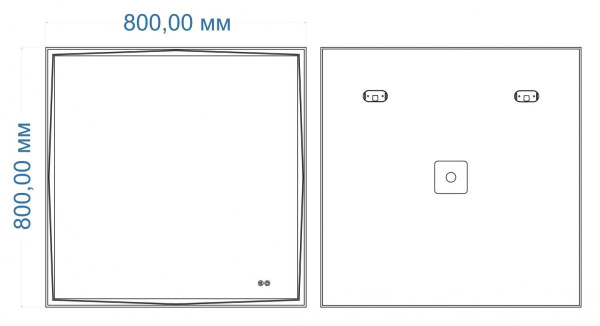 Зеркало с подсветкой и подогревом Art&Max Firenze AM-Fir-800-800-DS-F-H 80x80 фото