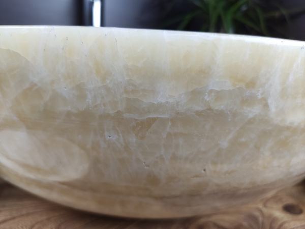 Накладная раковина из оникса Indo Bowl Yellow Big BO-00008 фото