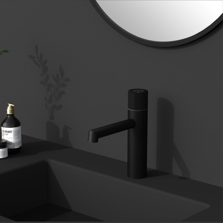 Смеситель для раковины Vincea Desire VBF-1D3MB черный матовый фото