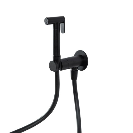 Гигиенический душ со смесителем Cezares Leaf LEAF-DIF-NOP черный матовый фото