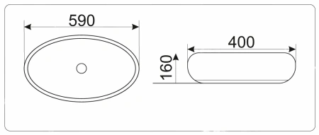 Накладная раковина GID NC262 59х40 фото