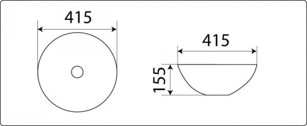 Накладная раковина CeramaLux N 104MW 41x41 белая матовая фото