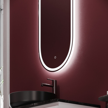 Зеркало с подсветкой Sancos Oval OV45F 45x90 фото