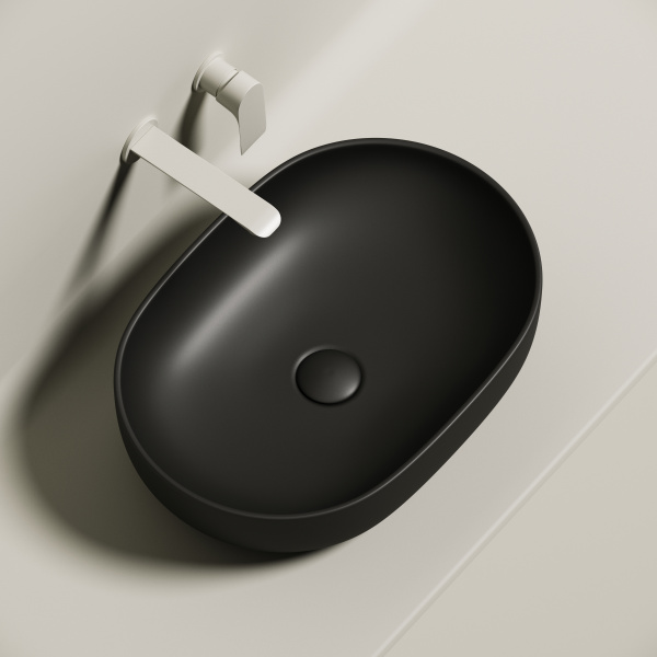 Накладная раковина Ceramica Nova Element CN6047MB 60x41 черная матовая фото
