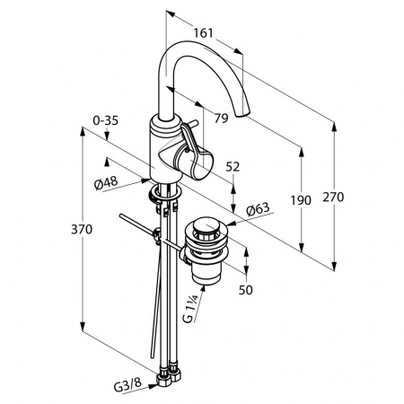 Смеситель для раковины Kludi Bingo Star 420230578 фото