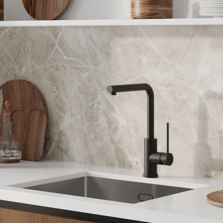 Смеситель для кухни Iddis Rule RULBLL0i05 черный матовый фото