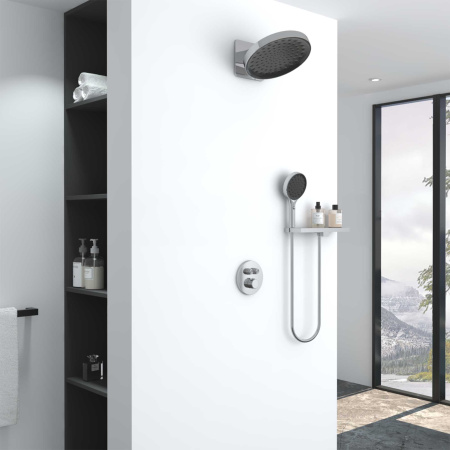 Душевая система скрытого монтажа с термостатом Vincea Inspire VSFW-3I22MT3RCH хром фото