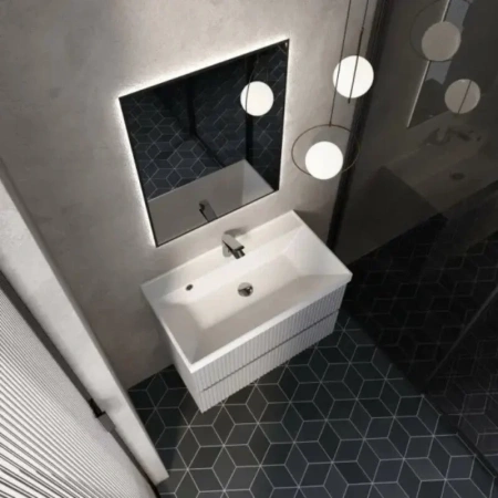 Тумба под раковину Aquame S1 AQM900180GM 80 см, серая фото