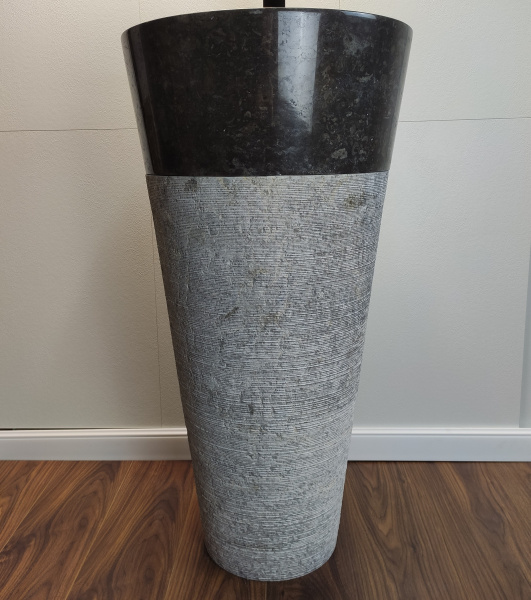 Раковина напольная из мрамора Grey/Black ON-01350 (45*45*90) фото