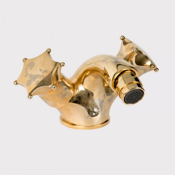 Смеситель для биде двухвентильный Daniel Miss Decora MI6200YF 83 золото/никель декоративный матовый фото