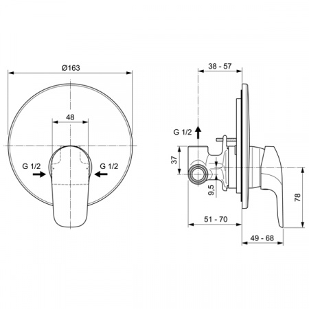 Смеситель для душа Ideal Standard Ceraflex A6724AA фото