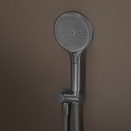 Душевая система скрытого монтажа с термостатом Iddis Duna DUNGMSTi68 графит матовый фото