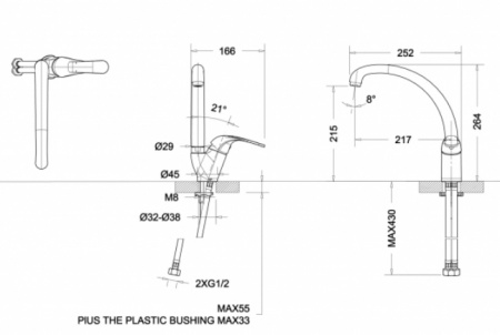 Смеситель для кухни Bravat Fit F7135188CP-1-RUS фото