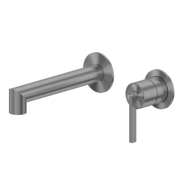 Настенный смеситель для раковины Abber Perfekte 316 AF8A12BGG оружейная сталь брашированная фото