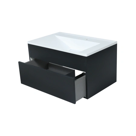 Тумба под раковину Uperwood Lotus 80 39340205461 черная фото