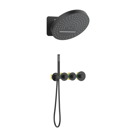 Душевая система скрытого монтажа Timo Saona SX-2329/03SM черная матовая фото