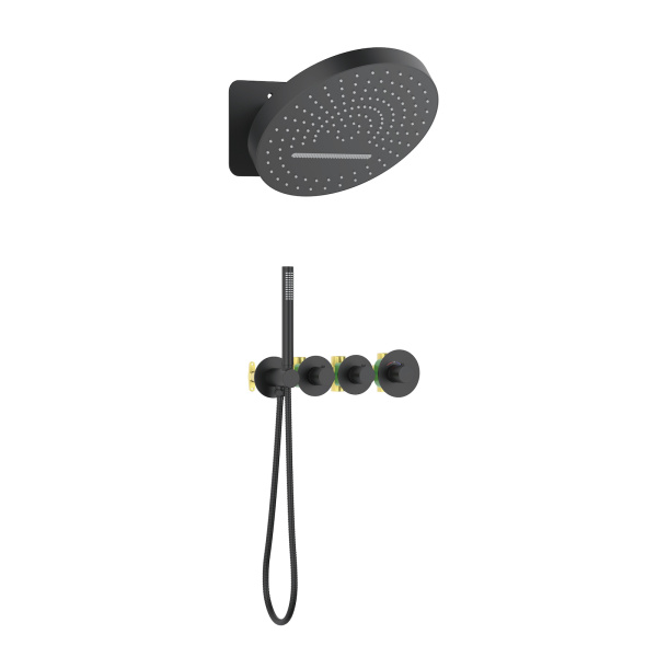 Душевая система скрытого монтажа Timo Saona SX-2329/03SM черная матовая фото