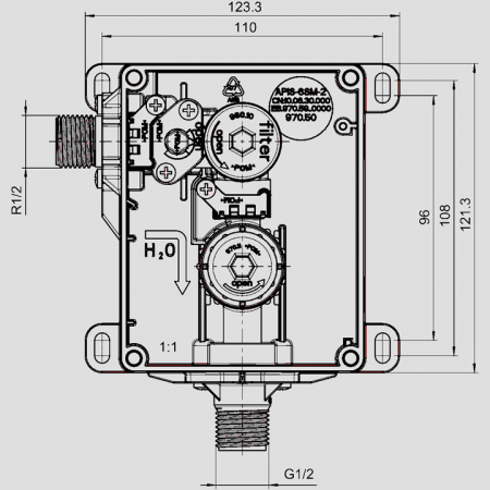 Смывное устройство для писсуара Sanit 03.954.00..0000 фото