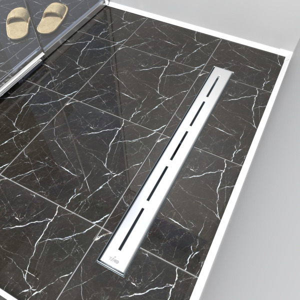 Душевой лоток Timo Drain Protect 70 DP20700-SG20700 с перфорированной решеткой SG20, сатин фото