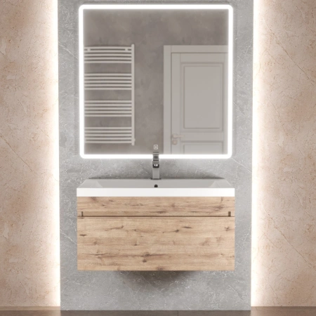 Тумба под раковину Uperwood Eva 75 3930213465 крафт табачный фото
