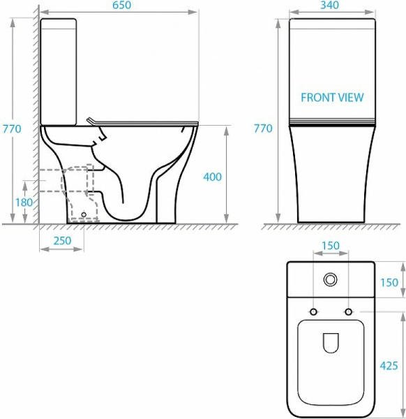Унитаз компакт Koller Pool Trend TR-0650-RC-C_TR-0650-RC-T с бачком и сиденьем Микролифт фото