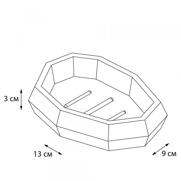 Мыльница настольная Fixsen Flat FX-290-4 фото