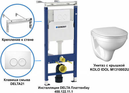 Комплект Geberit Idol 458.122.2U.1 фото