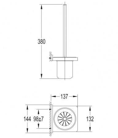 Ершик для туалета Omnires Darling DA70620GL золото фото