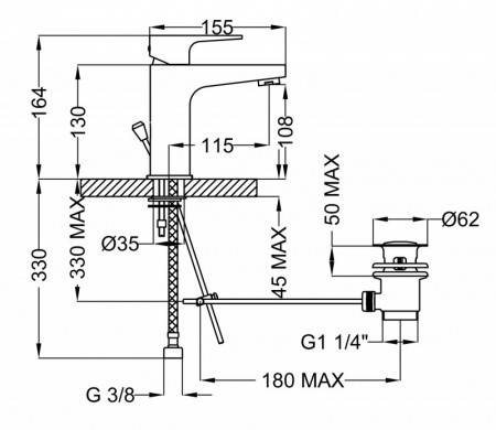 Смеситель для раковины Cezares Stella STELLA-LSM1-01-Cr фото