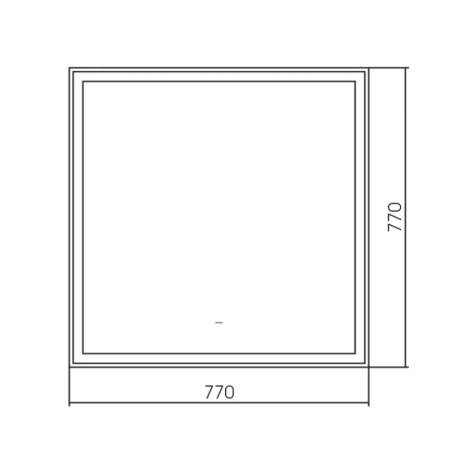 Зеркало с подсветкой и обогревом Aquame AQM9106 77x77 фото