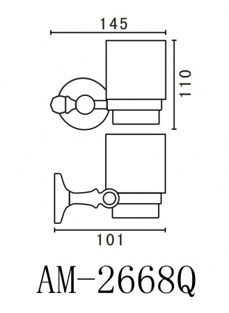 Стакан для зубных щеток Art&Max Antic Crystal AM-E-2668SJ-Br бронза фото