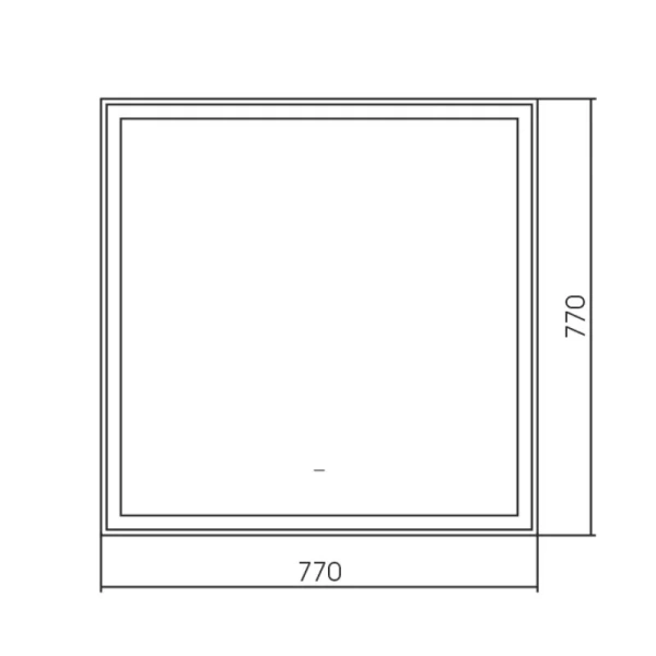 Зеркало с подсветкой и обогревом Aquame AQM9106 77x77 фото