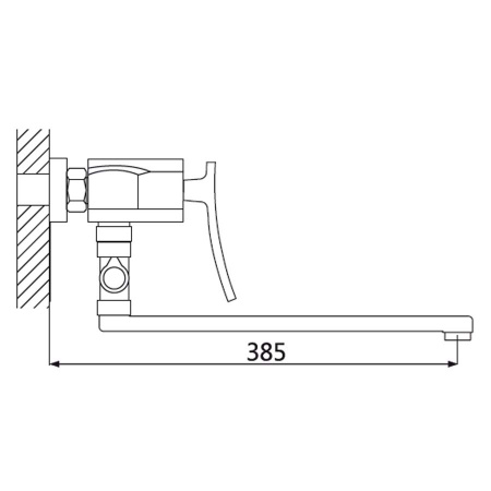 Смеситель для ванны с душем Oute T33 T3323 фото