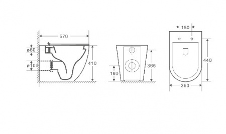 Унитаз приставной WeltWasser Merzbach MERZBACH 002 GL-WT белый глянец фото