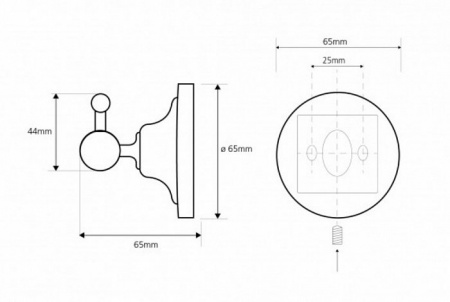 Крючок для ванной одинарный Bemeta Retro 144306012 фото
