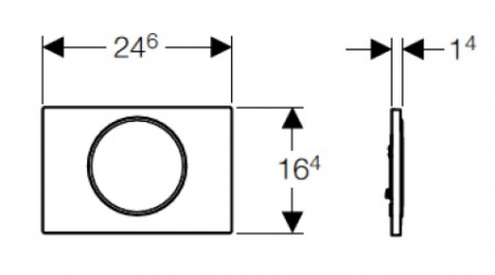 Смывная клавиша Geberit Sigma 10 115.758.14.5 черная фото