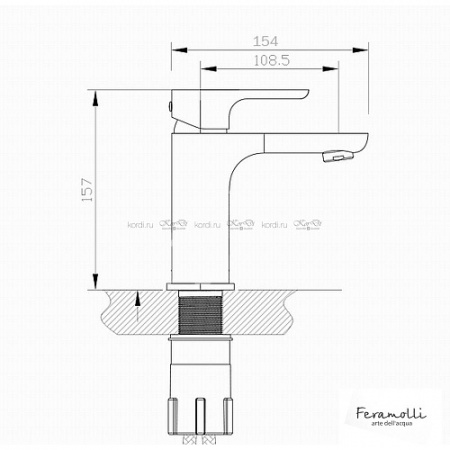 Смеситель для раковины Feramolli Cube BL645 фото